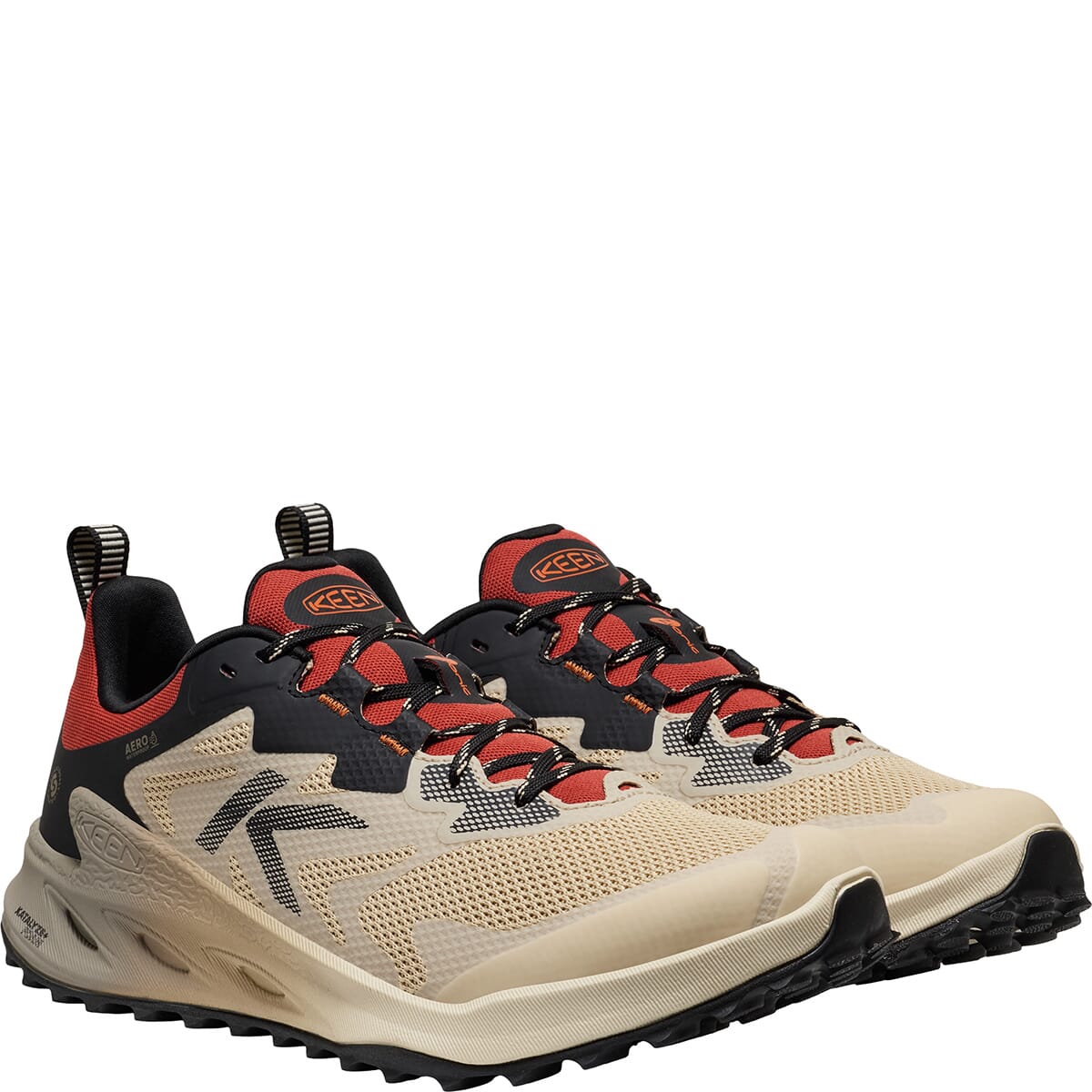 KEEN Men's Zionic NXT WP Hiking Shoes - Safari/Red Ochre