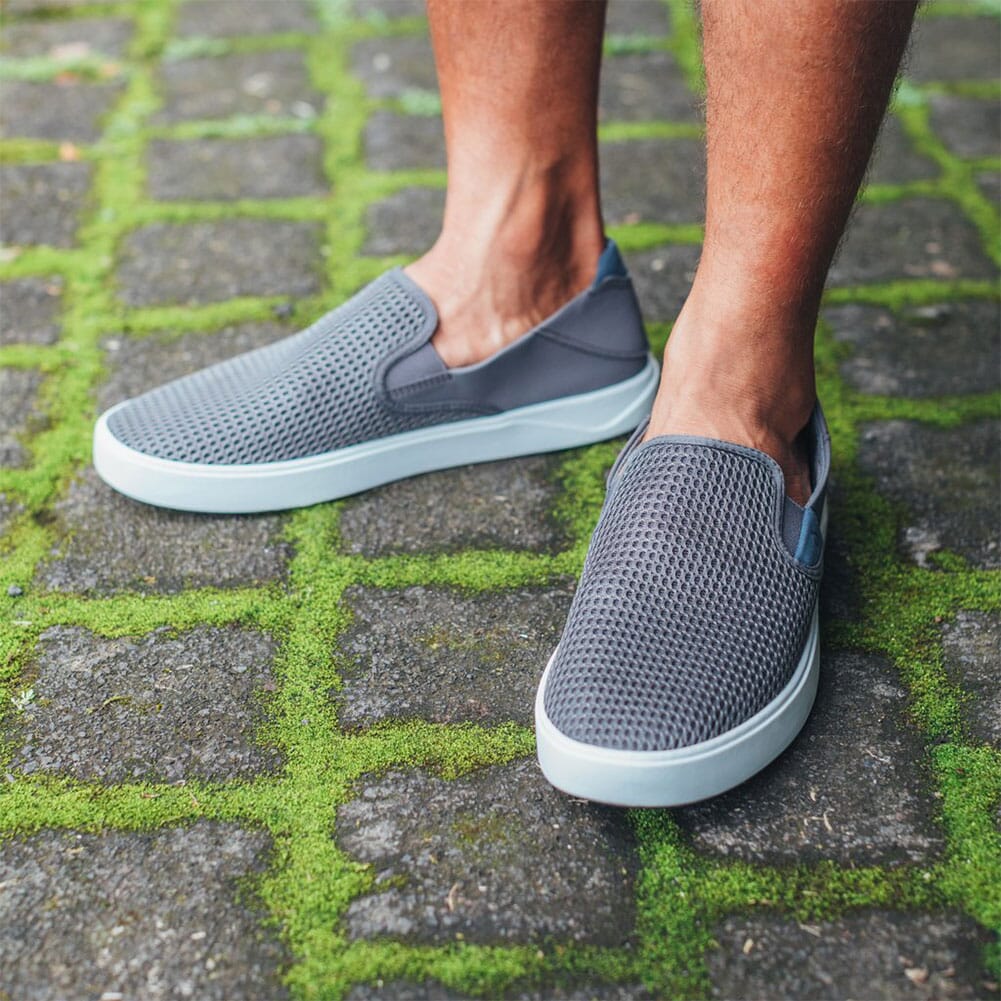 10443-PVPV Olukia Men's Laeahi Casual Slip On Sneakers - Pavement/Pavement