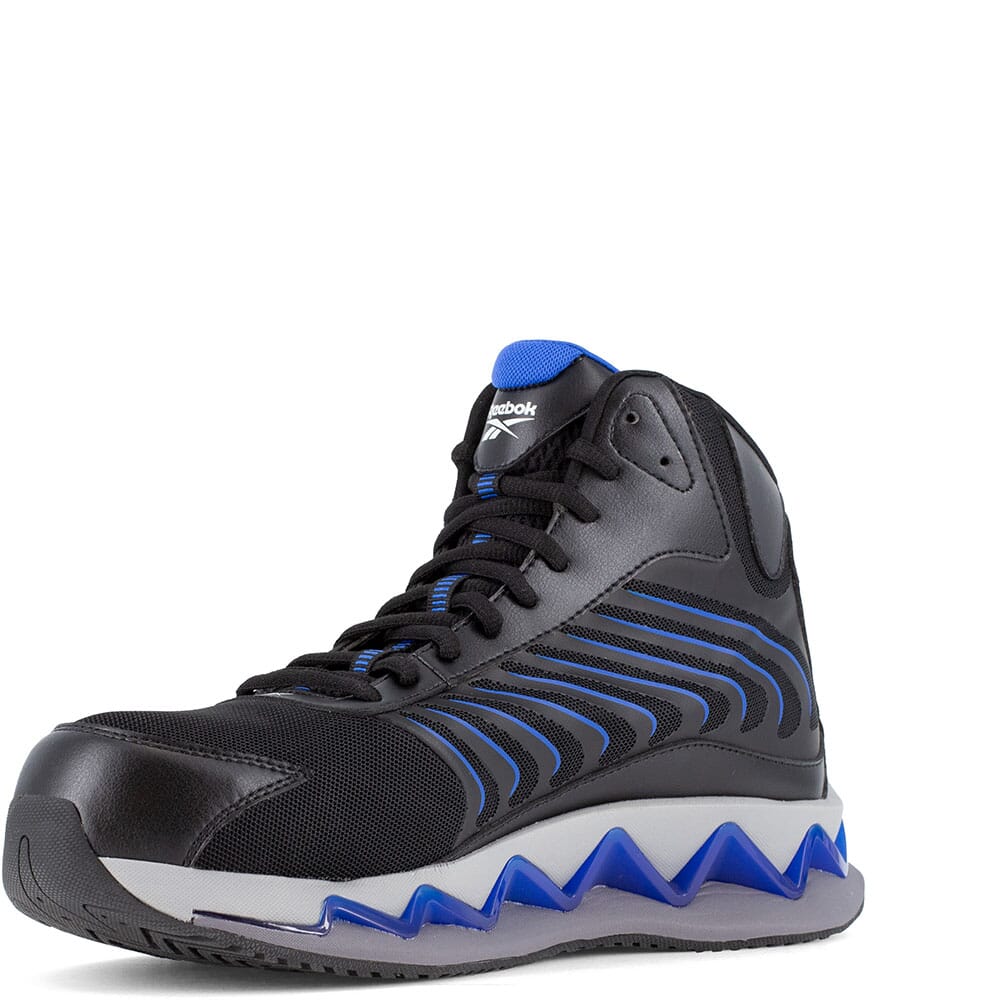 RB3225 Reebok Men's Zig Elusion Heritage SD Safety Shoes - Black/Blue