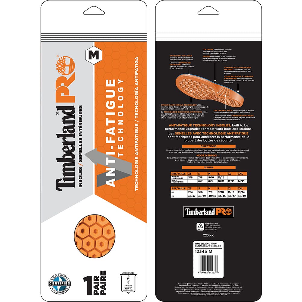 091621827 Timberland PRO Anti-Fatigue Technology Insoles - Orange