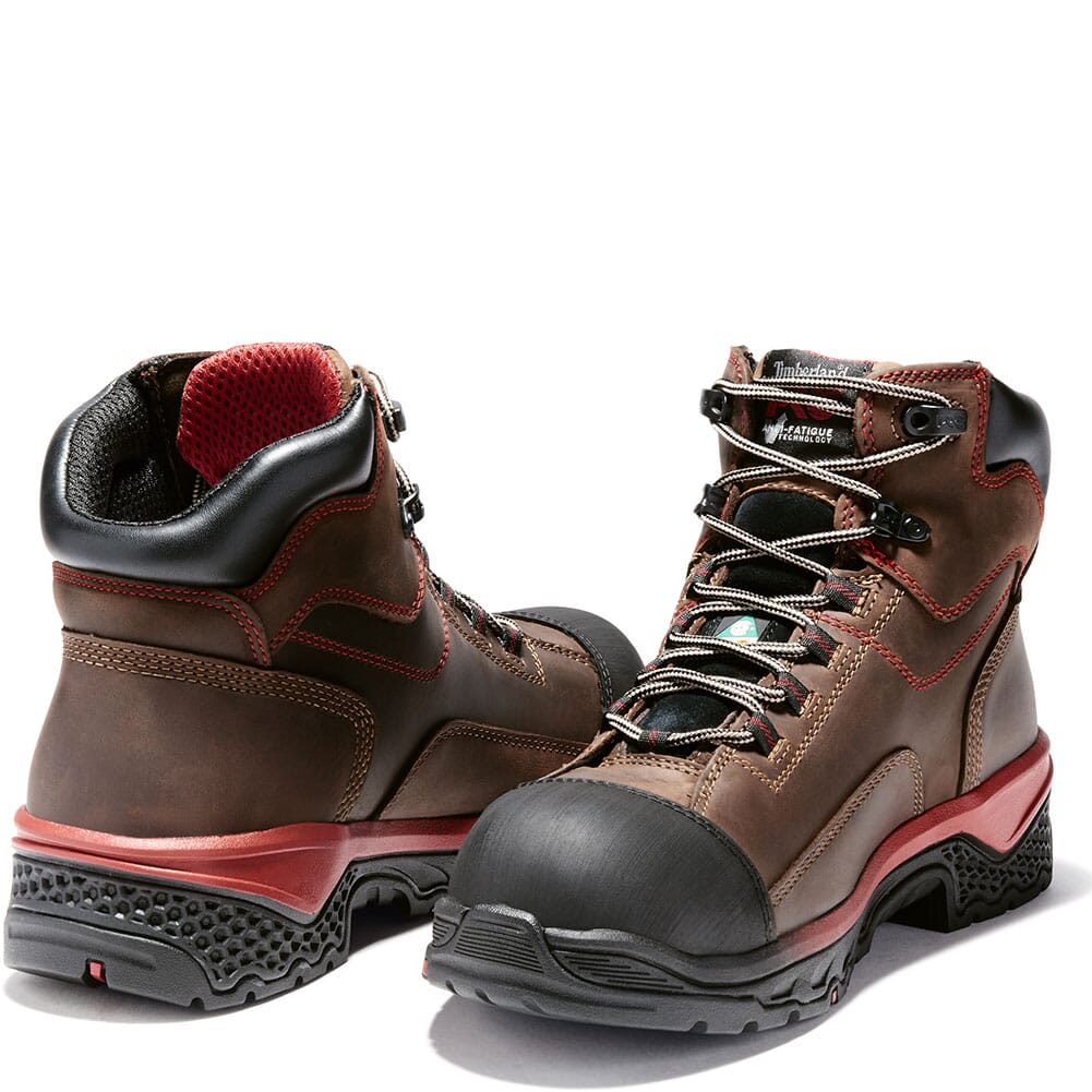 A1WSB214 Timberland Pro Men's Bosshog WP Safety Boots - Red Brown