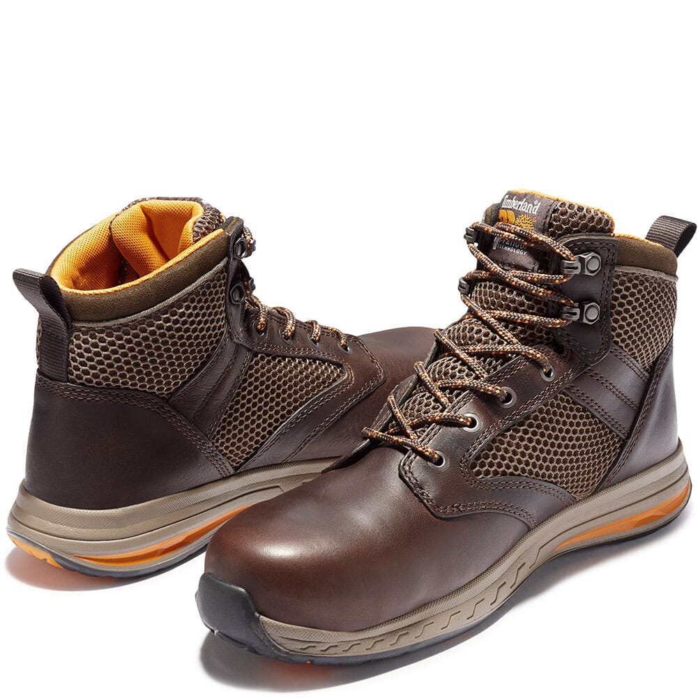 A1X16214 Timberland Pro Men's Drivetrain Mid Safety Boots - Dark Brown