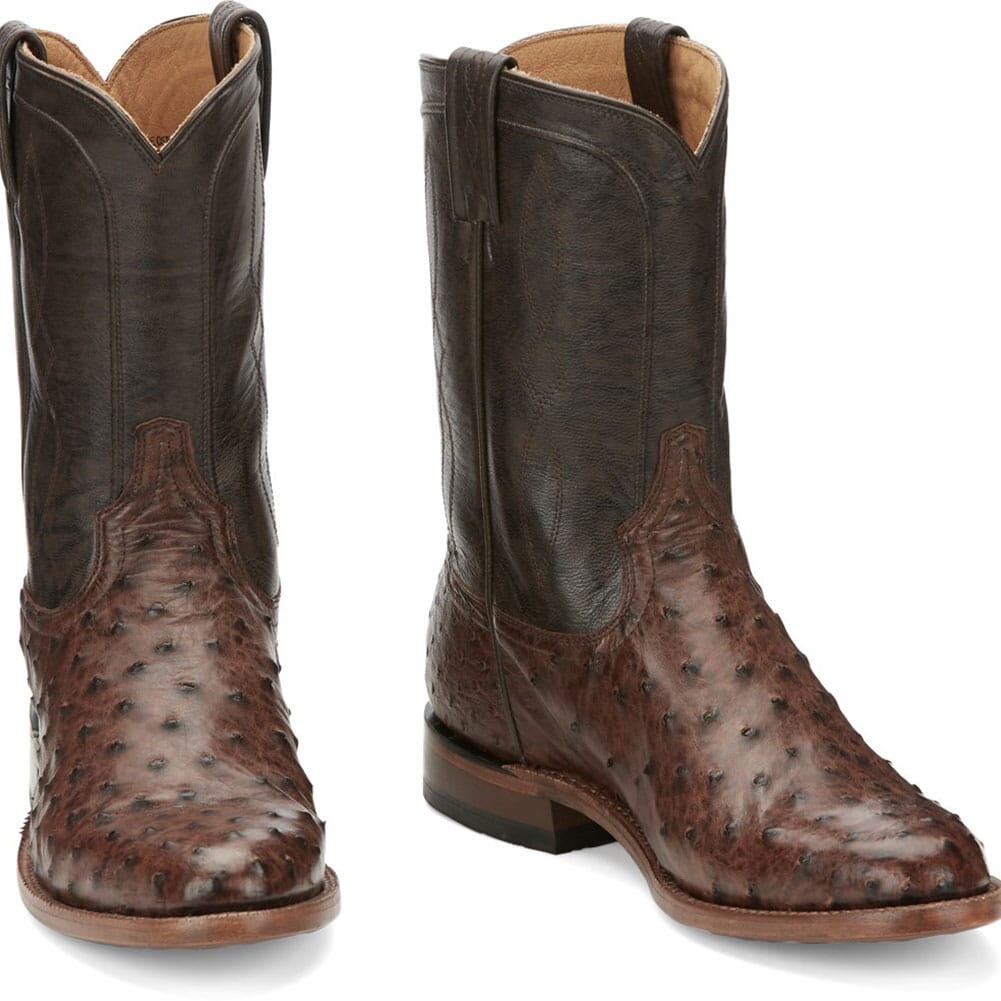 EP3575 Tony Lama Men's Monterey Full Quill Western Boots - Chocolate