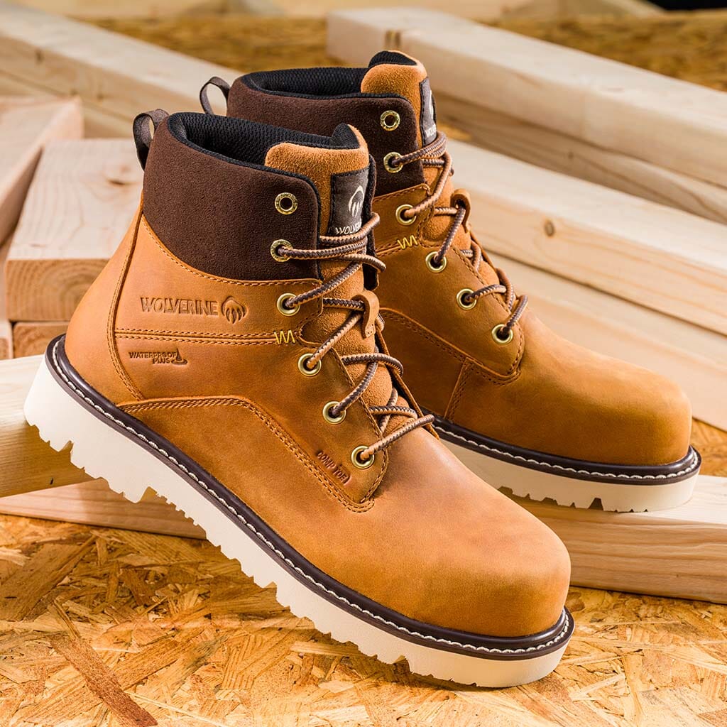 Wolverine Men's Revival WP CT Safety Boots - Cashew | elliottsboots