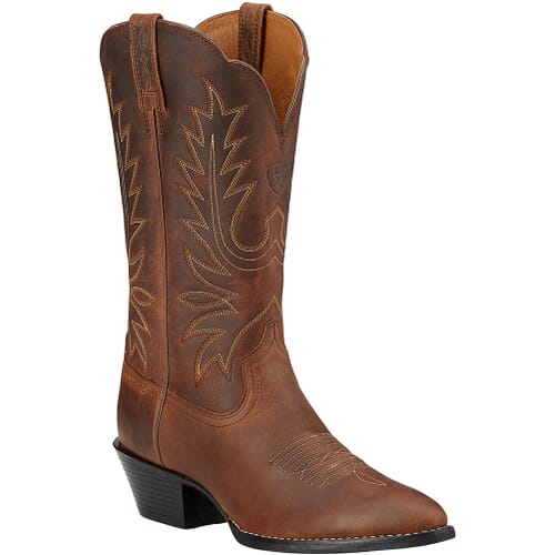 Image for Ariat Women's Heritage R Toe Western Boots - Distressed Brown from elliottsboots