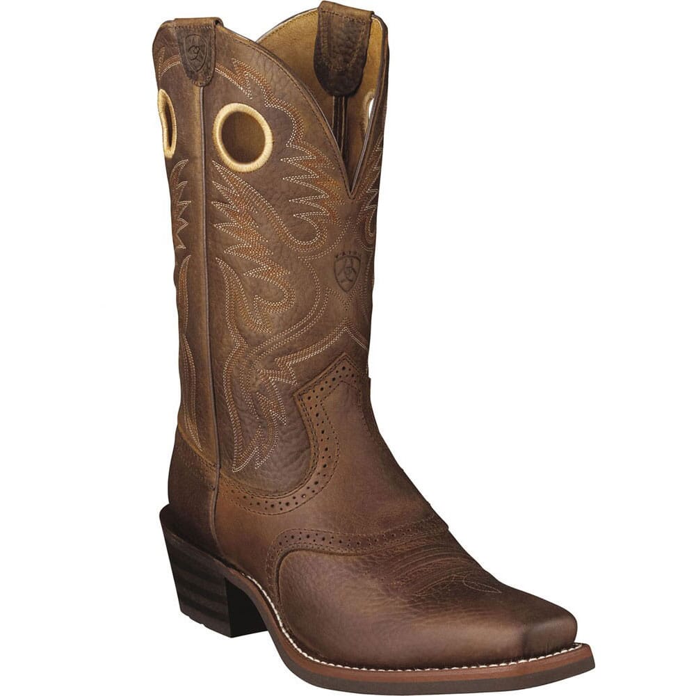 Ariat Men's Heritage Roughstock Square Toe Western Boots - Brown ...