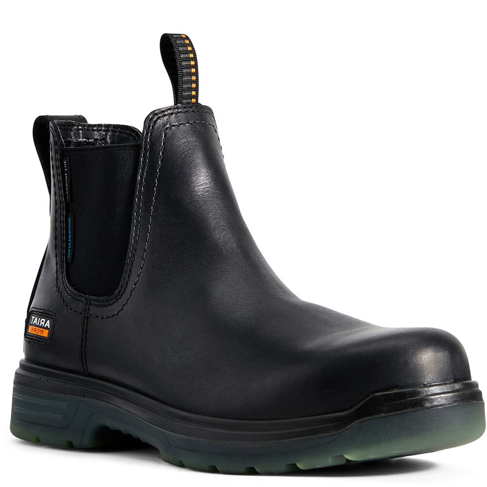 Ariat Men's Turbo Chelsea CSA WP Safety Boots - Black | elliottsboots