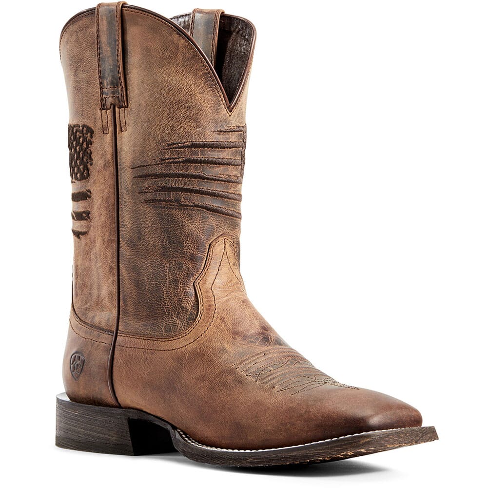 Image for Ariat Men's Circuit Patriot Western Boots - Weathered Tan from elliottsboots