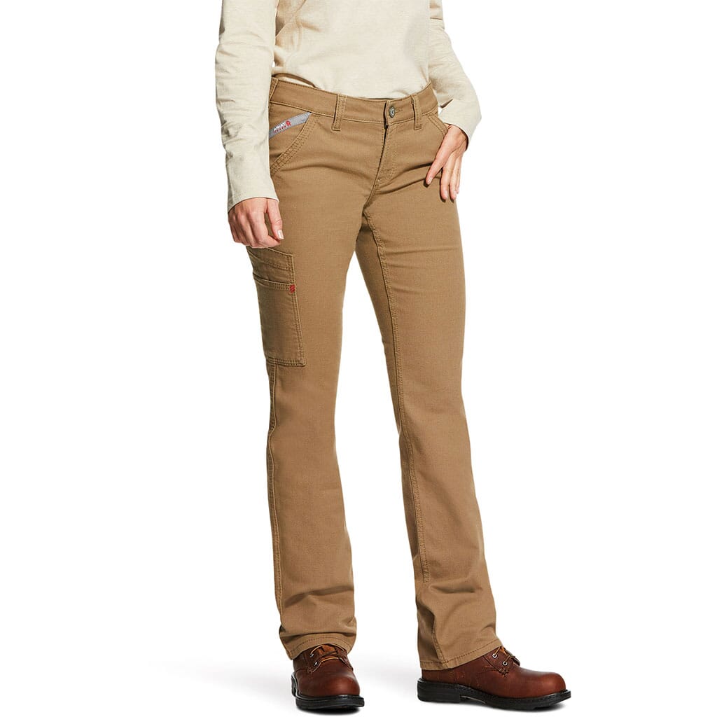 Ariat Women's FR Stretch DuraLight Canvas Pants - Field Khaki ...