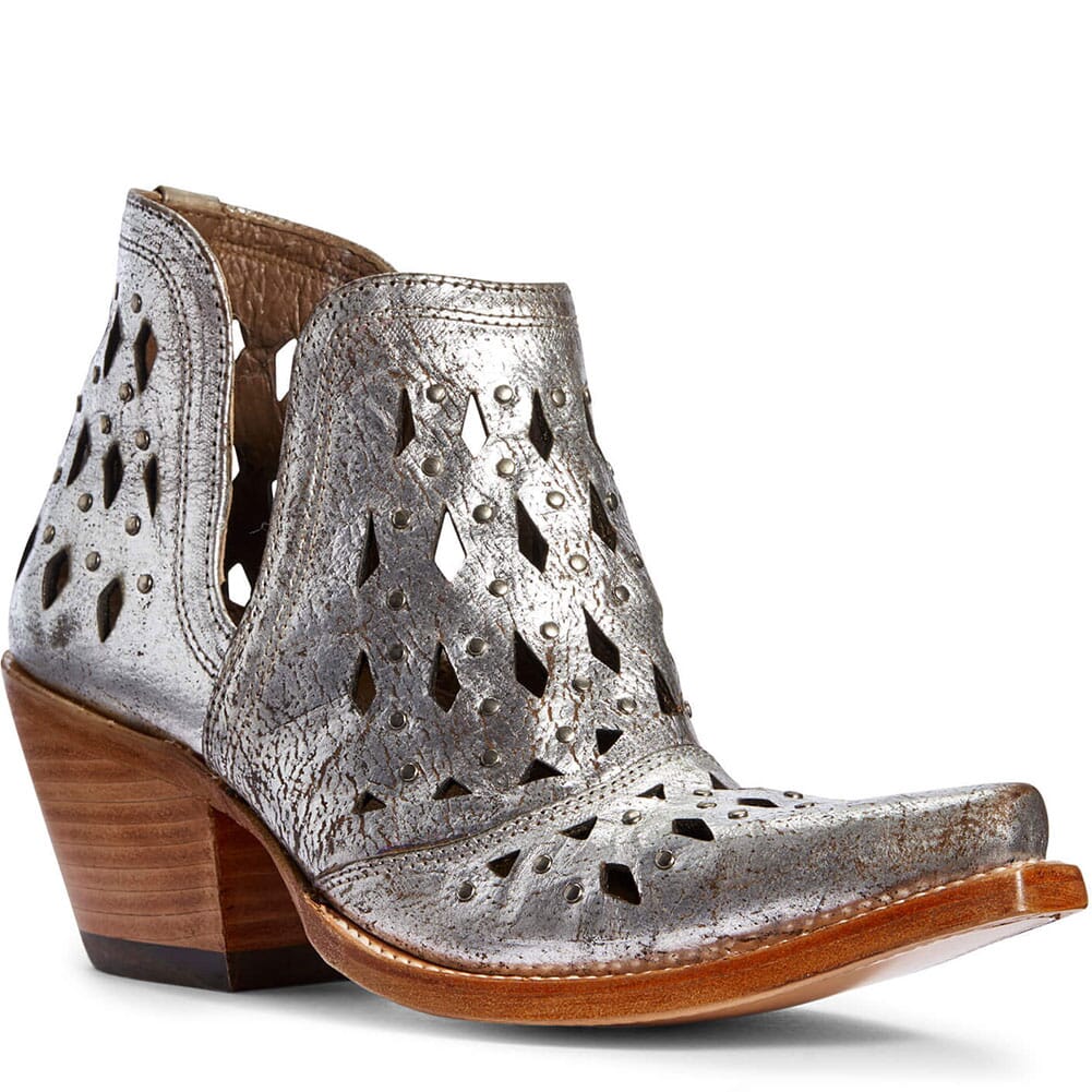 Ariat Women's Dixon Studded Western Boots - Silver Metallic | elliottsboots