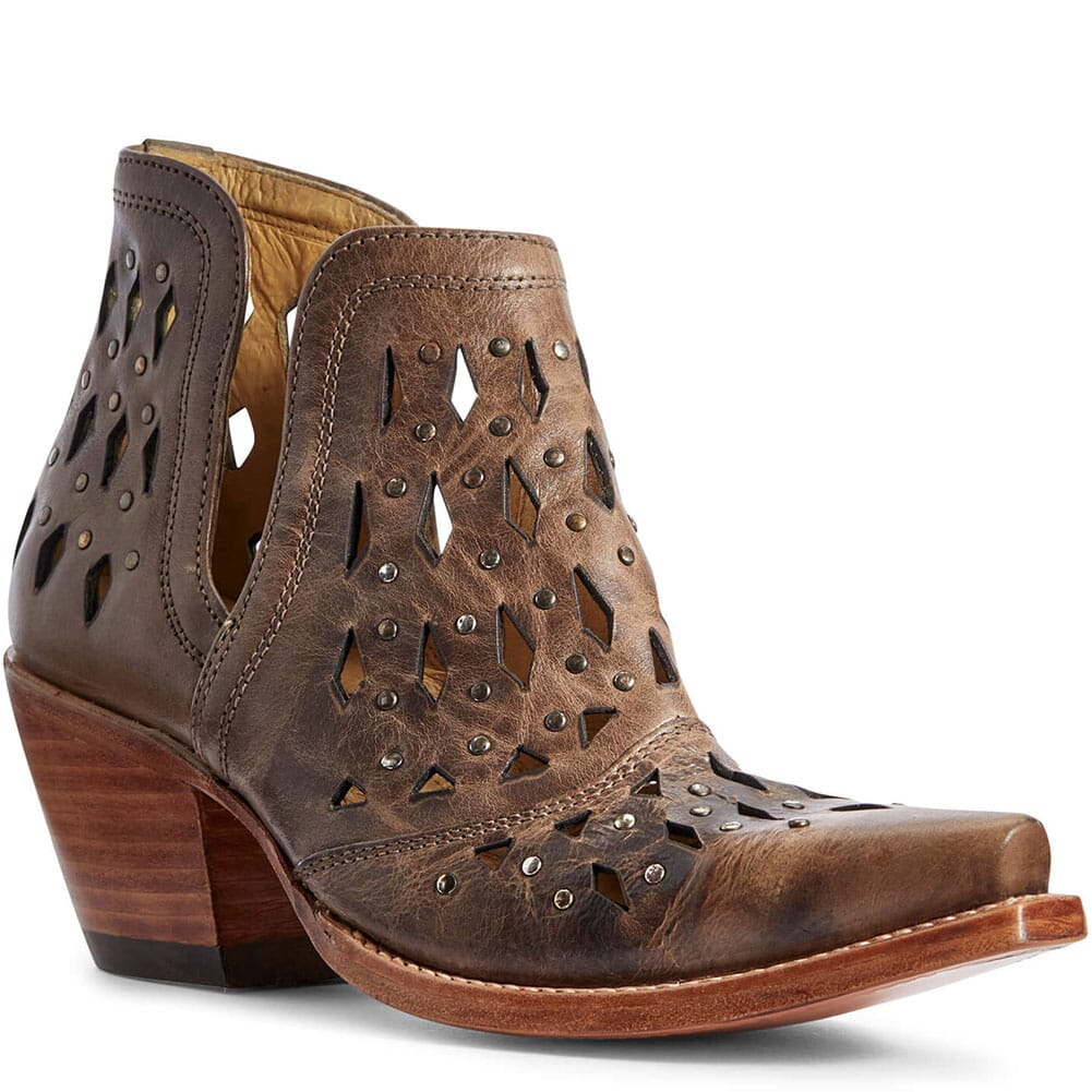 Image for Ariat Women's Dixon Studded Western Boots - Ash Brown from elliottsboots