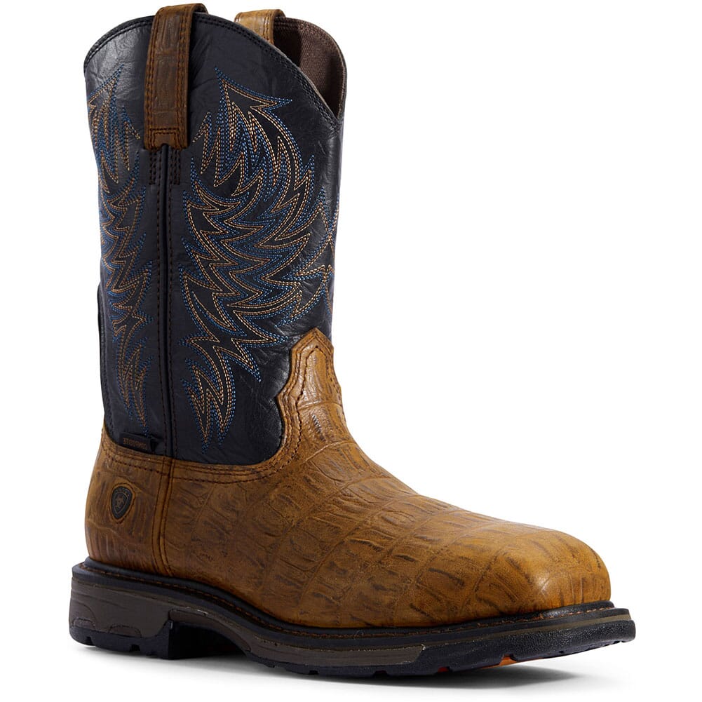 Ariat Men's Workhog Safety Boots - Brown Hornback | elliottsboots