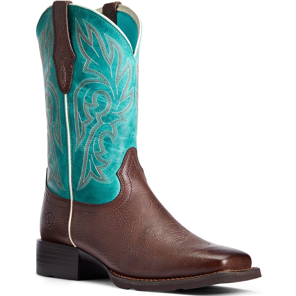 Image for Ariat Women's Cattle Drive Western Boots - Dark Cottage/Turquoise from elliottsboots