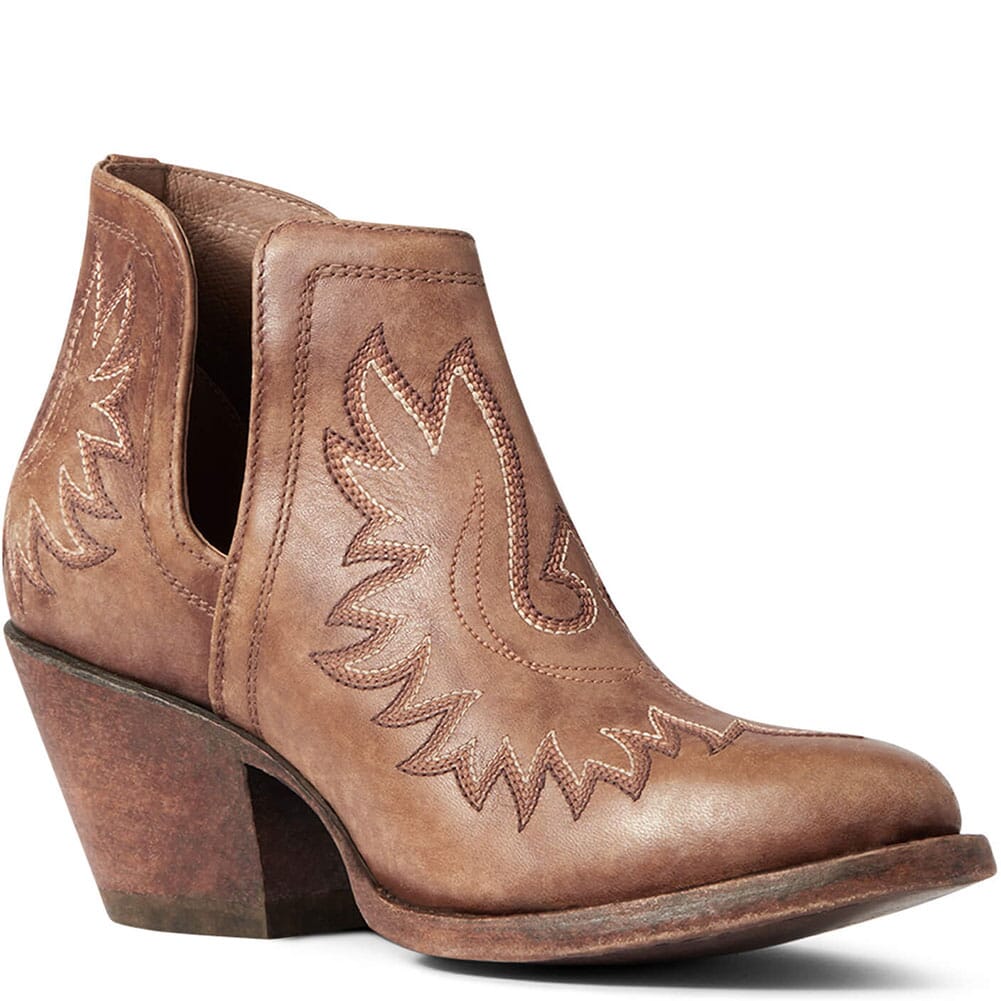 Image for Ariat Women's Dixon R Toe Western Boots - Naturally Distressed Brown from elliottsboots