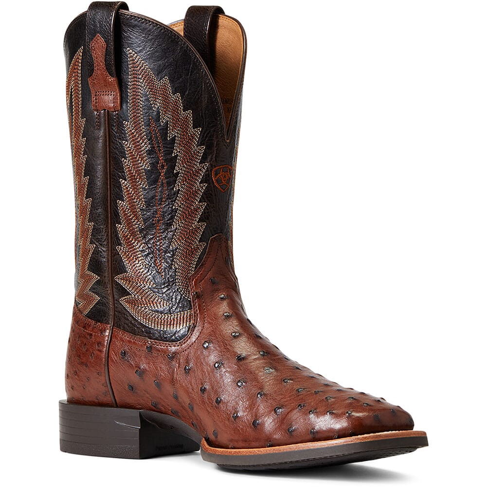Ariat Men's Quantum Primo Ostrich Western Boots - Antique Tabaco ...