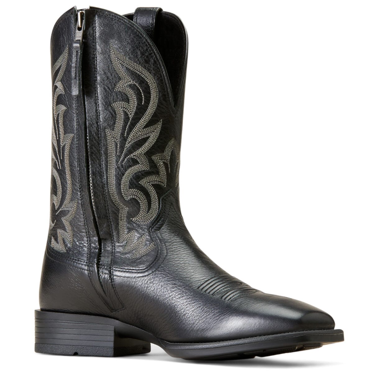 (取寄) アリアット メンズ スリム ジップ ウルトラ Ariat men Slim Zip Ultra Black Deertan Ariat Men's Slim Zip Ultra Western Boots - Black | elliottsboots