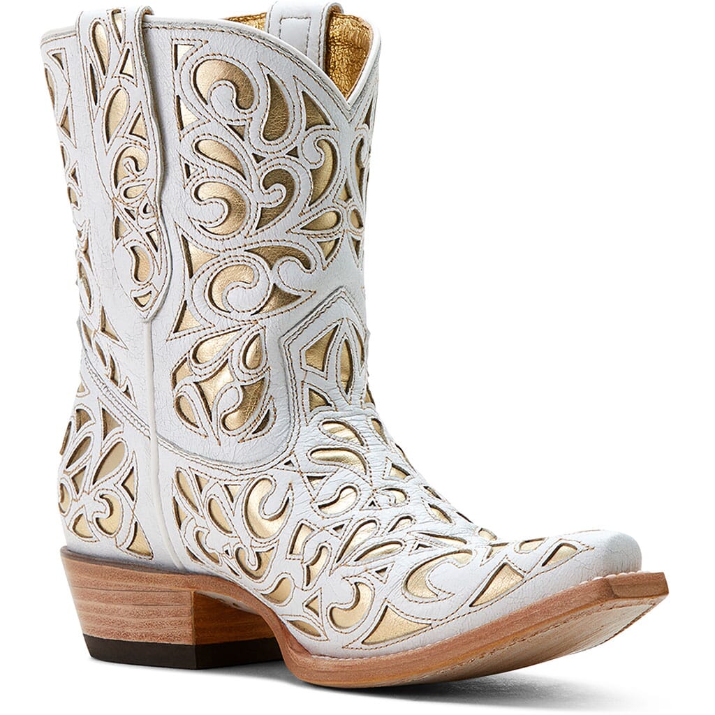 (取寄) アリアット レディース ヴァレンティーナ ウェスタン ブーツ Ariat women Valentina Western Boots Classic Alabaster/Gold Ariat Women's Valentina Western Boots - Classic Alabaster/Gold