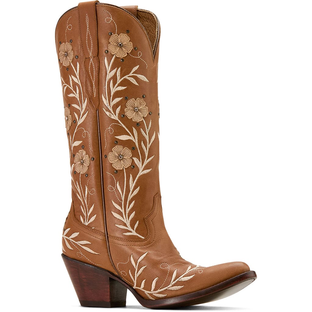 Ariat Brown Leather Western Boots with Tan Top Accents Ariat Men main image 4