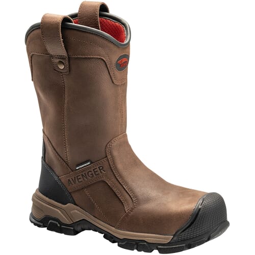 Image for Avenger Men's Ripsaw Mid WP Wellington Safety Boots - Brown from elliottsboots