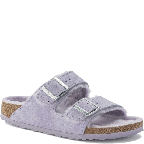 Image for Birkenstock Women's Arizona Shearling Sandals - Purple Fog from elliottsboots