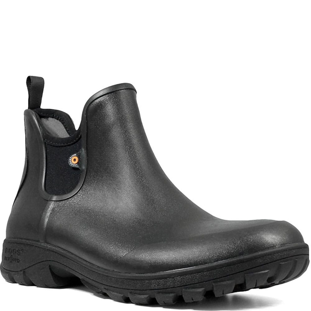 Bogs Men's Sauvie WP Slip On Rubber Boots - Black | elliottsboots