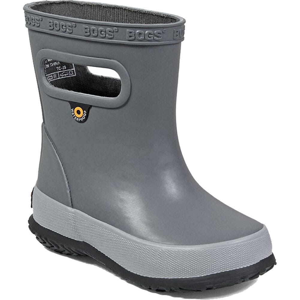 Image for Bogs Kids Skipper Solid Rubber Boots - Gray from bootbay