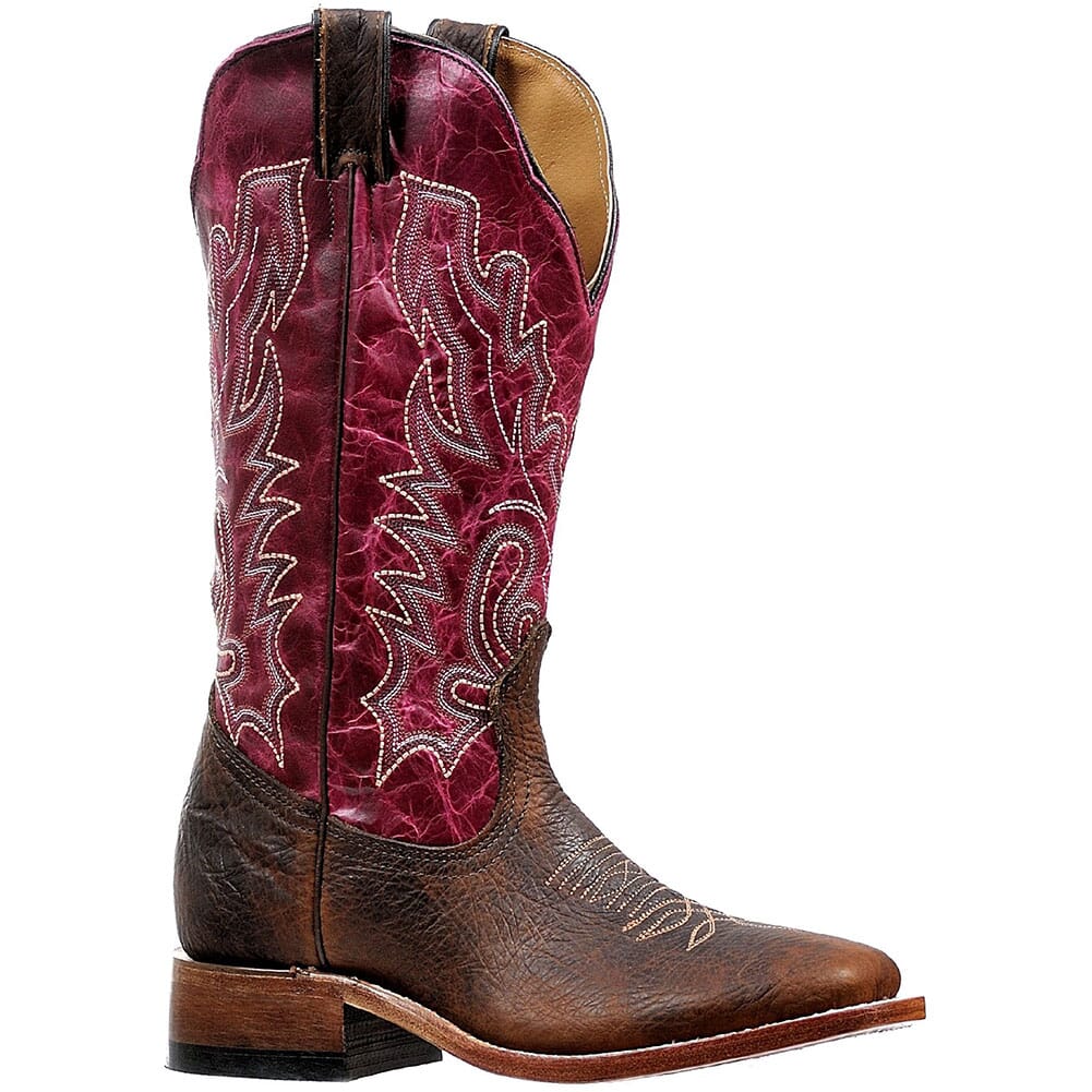 Image for Boulet Women's Bison Shrunken Western Boots - Magenta from bootbay