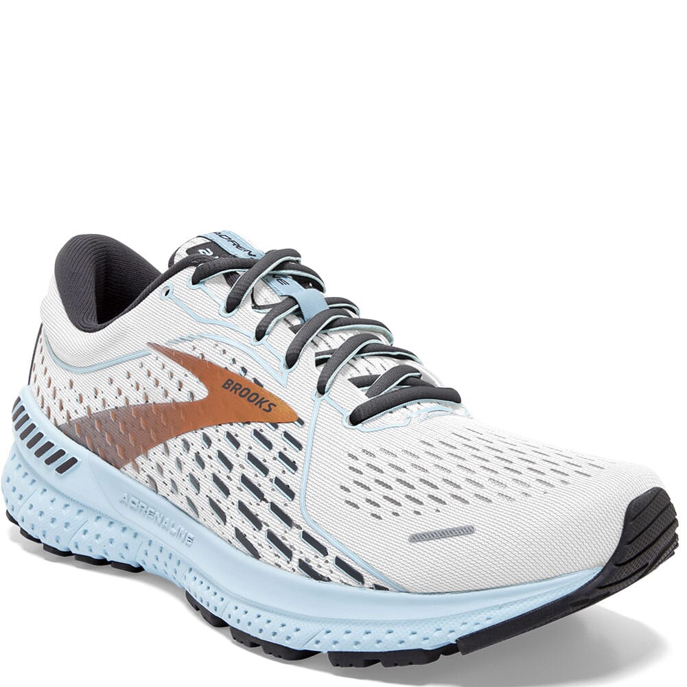 Image for Brooks Women's Adrenaline GTS 21 Running Shoes - White/Alloy from elliottsboots