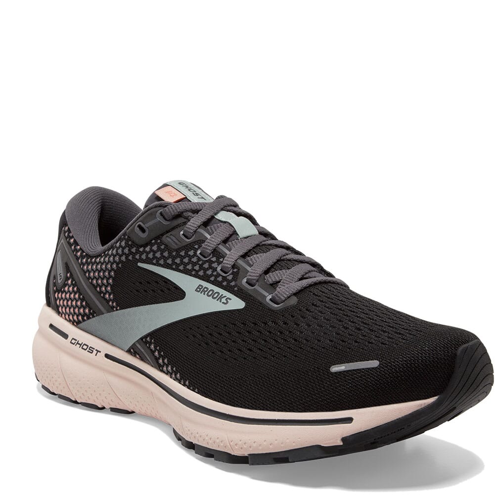 Image for Brooks Women's Ghost 14 Athletic Shoes - Black/Pearl/Peach from bootbay