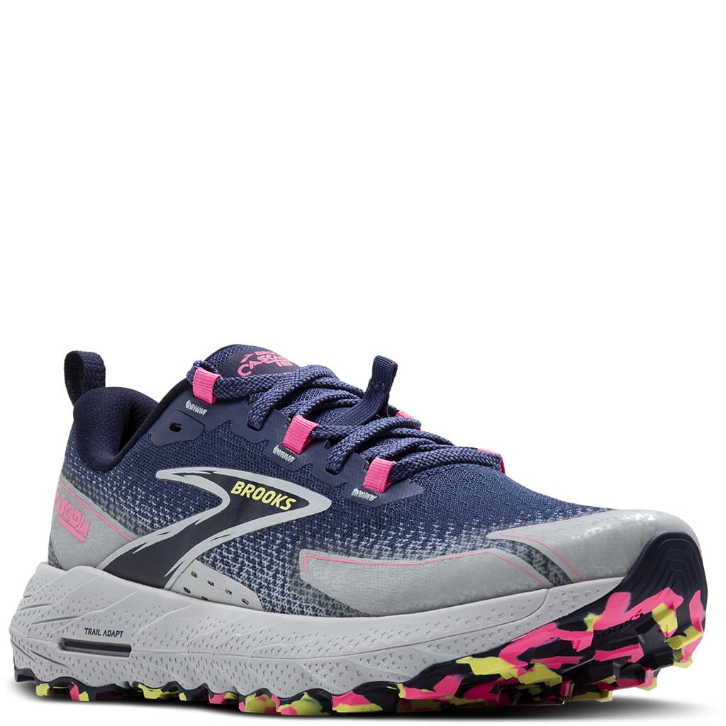 Brooks Women's Cascadia 18 Running Shoes - Oceana/Pearl Blue/Pink
