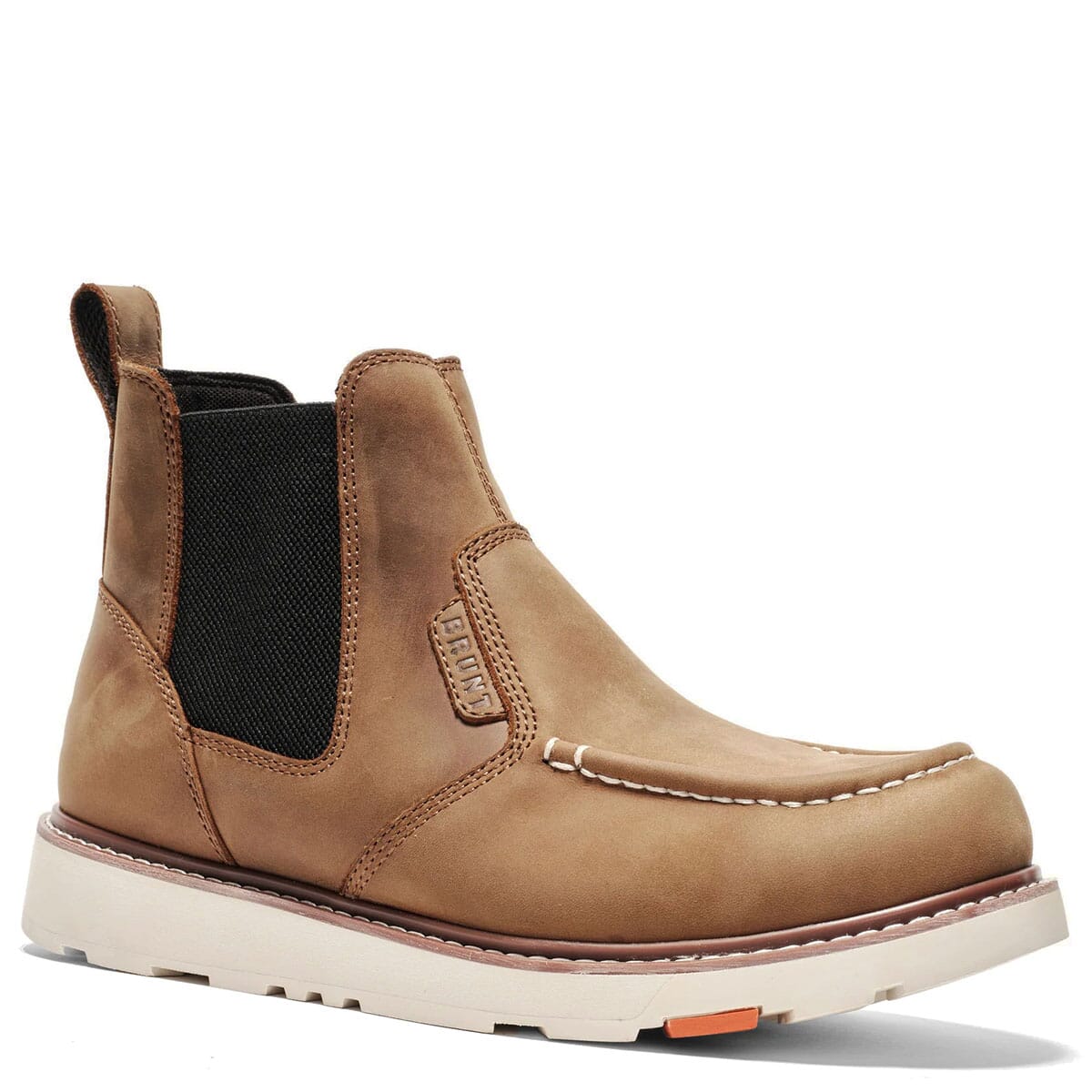 BRUNT Men's Ohman Moc Toe Composite Safety Chelseas - Brown