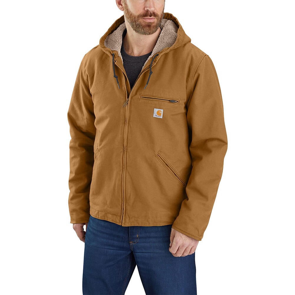 Carhartt Men's Relaxed Fit Sherpa-Lined Jacket - Carhartt Brown ...