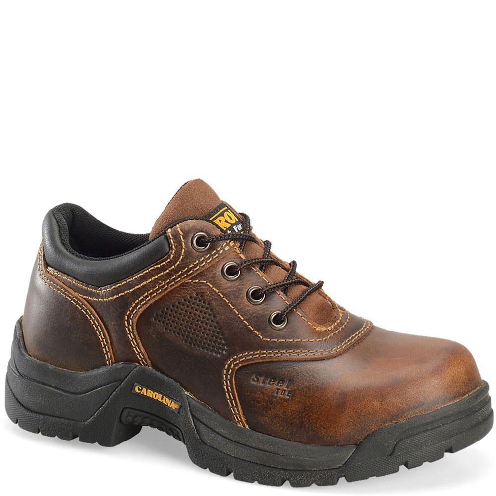 Carolina Women's Broad Toe ESD Safety Oxford - Brown | elliottsboots