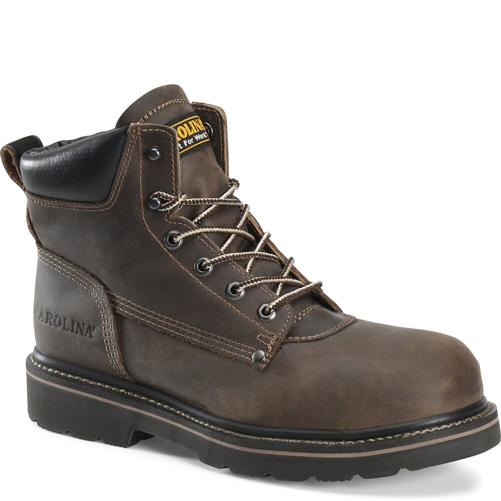 Mens Carolina Shotcrete CA3560 Medium Brown Work Boots Sz 9.5 Carolina Work Boots Men 9.5 D Brown Leather Waterproof Steel  main image 2