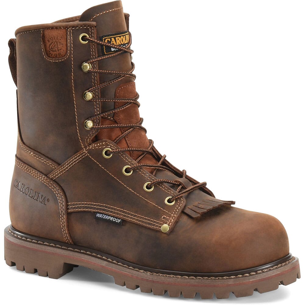 Carolina Men s 8IN Grizzly Work Boots Cigar elliottsboots