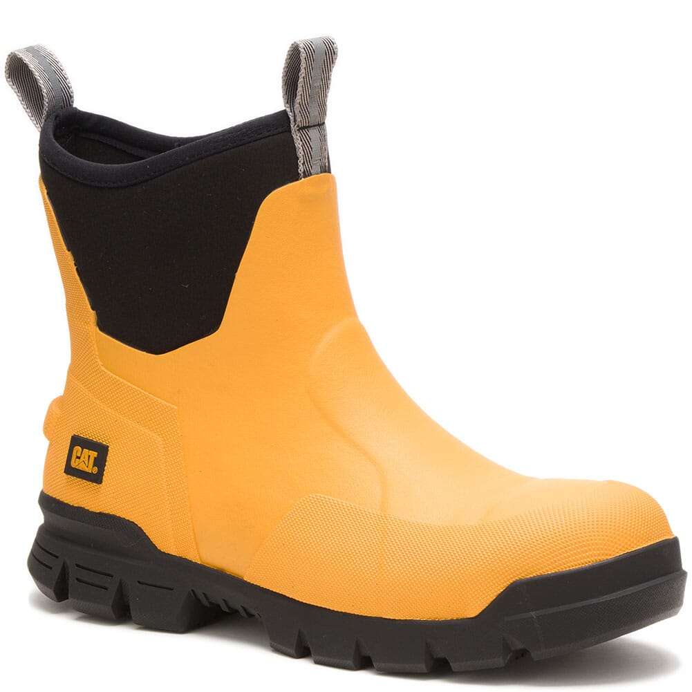 Image for Caterpillar Unisex Stormers Rubber EH Safety Boots - Cat Yellow from bootbay
