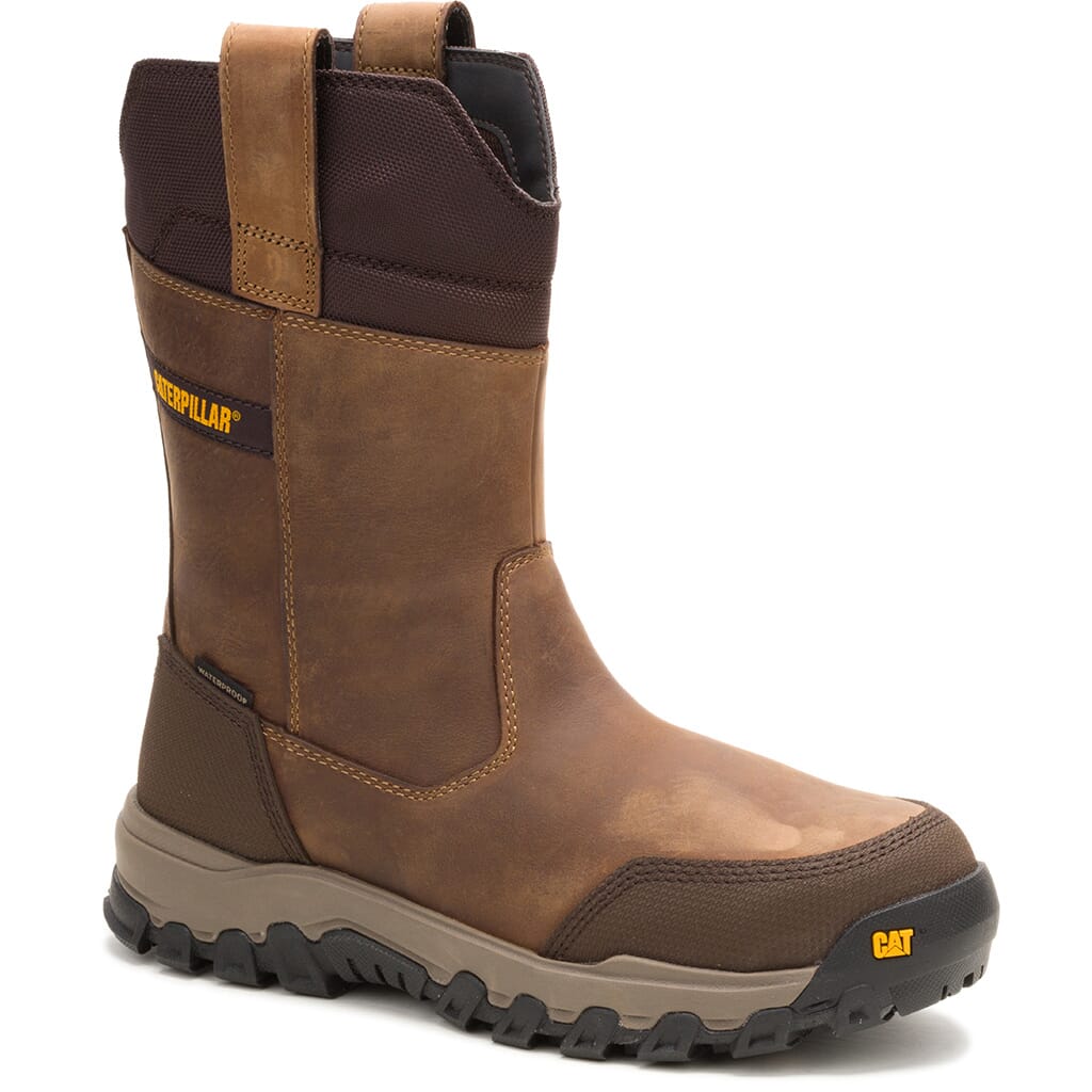 キャットフード AB CAT Men's Threshold Rebound Pull On Steel Toe Safety Boots - Bison