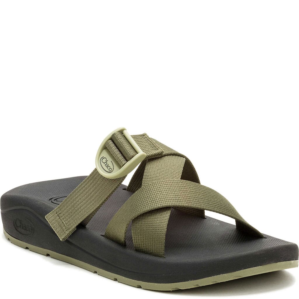 Chaco Men's CushZ Extra Cushioned Slides - Mossy Olive | elliottsboots