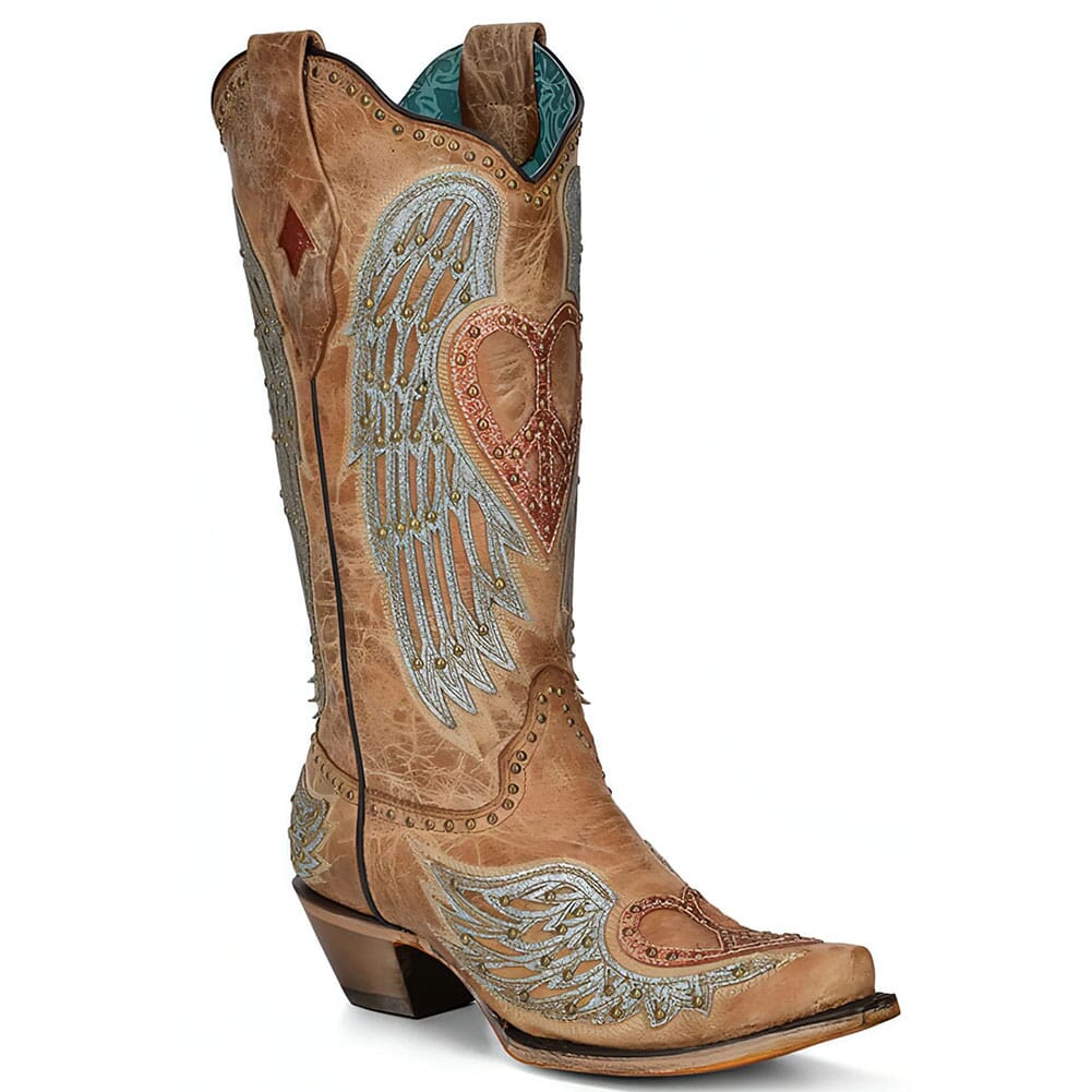 Image for Corral Women's Heart N Wings Western Boots - Sand from elliottsboots