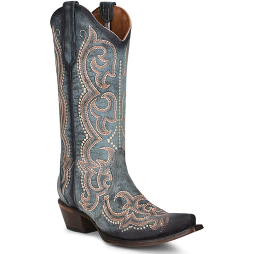 Image for Corral Women's Embroidery Western Boots - Blue Jean from elliottsboots