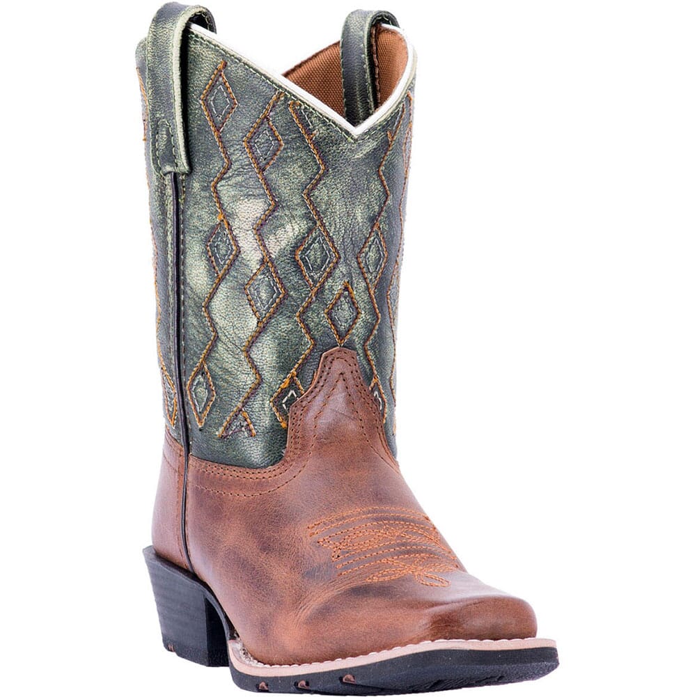 Image for Dan Post Kid's Teddy Western Boots - Rust/Green from elliottsboots