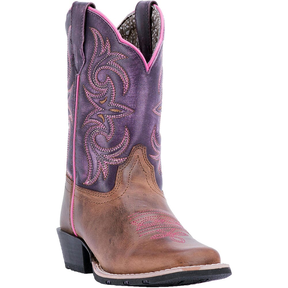 Image for Dan Post Kid's Majesty Western Boots - Purple/Brown from elliottsboots
