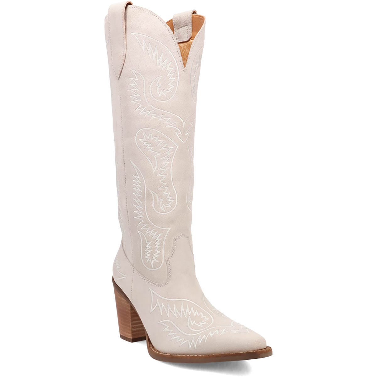 Dingo Women's Evita Leather Boots - White | elliottsboots
