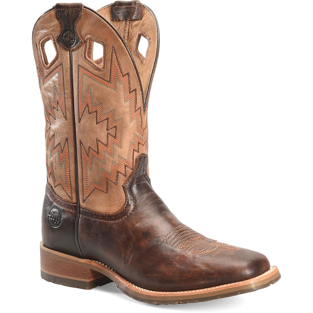 Double H Men's Winston Western Boots - Bison Navajo Honey | elliottsboots