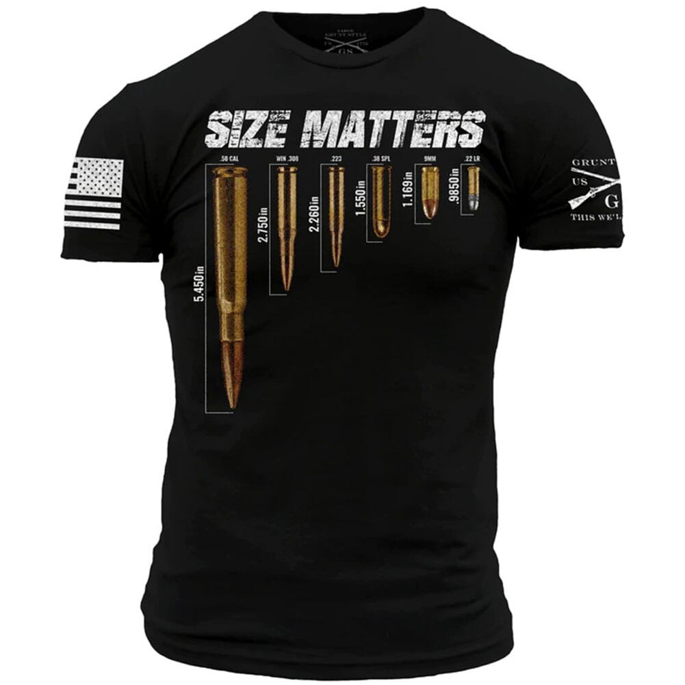 Image for Grunt Style Men's Size Matters Graphic Tee - Black from bootbay