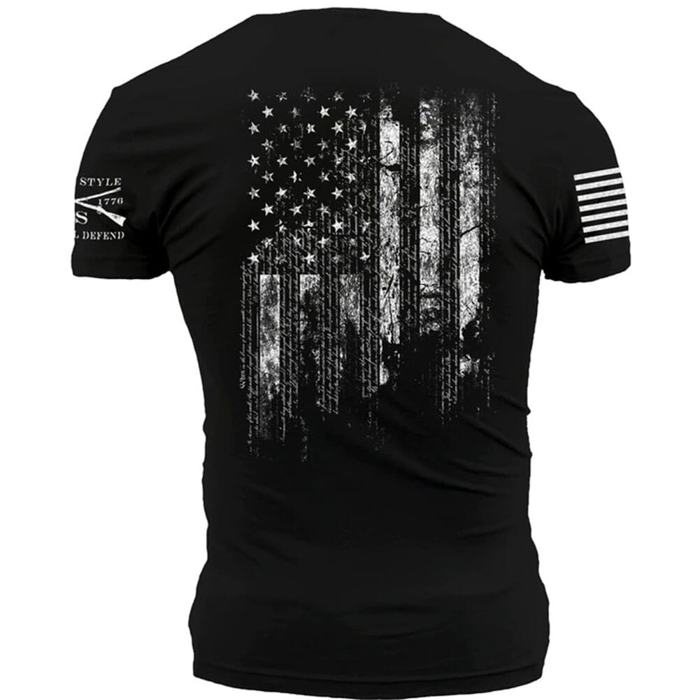 Image for Grunt Style Men's 1776 Flag Graphic Tee - Black from bootbay