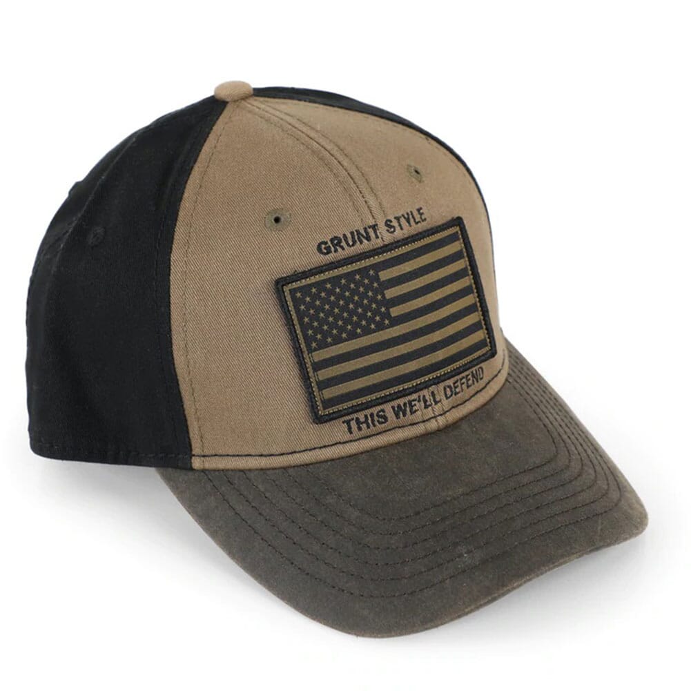Image for Grunt Style Men's Veteran Flag Hat - Brown from bootbay