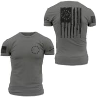 Grunt Style Men's Betsy Rifle Flag Graphic Tee - Heavy Metal
