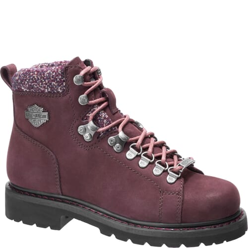 Image for Harley Women's Akers Motorcycle Boots - Wine from elliottsboots
