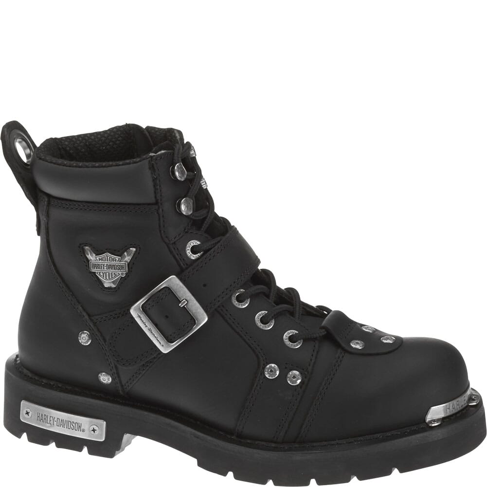 Harley Davidson Men's Brake Buckle Motorcycle Boots - Black | elliottsboots